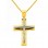 Χρυσός μασίφ βαπτιστικός σταυρός Κ14 με αλυσίδα