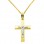 Χρυσός σταυρός Κ14 με αλυσίδα