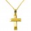 Χρυσός σταυρός Κ14 με αλυσίδα