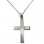 Λευκόχρυσος σταυρός Κ14 με αλυσίδα