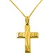 Χρυσός σταυρός Κ14 με αλυσίδα