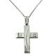 Λευκόχρυσος σταυρός Κ14 με αλυσίδα