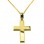 Χρυσός σταυρός Κ14 με αλυσίδα