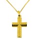 Χρυσός μασίφ σταυρός Κ14 με αλυσίδα