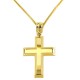 Χρυσός σταυρός Κ14 με αλυσίδα