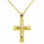 Χρυσός σταυρός Κ14 με αλυσίδα