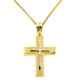 Χρυσός σταυρός Κ14 με αλυσίδα