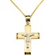 Χρυσός βαπτιστικός σταυρός Κ14 με αλυσίδα