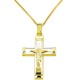Χρυσός βαπτιστικός σταυρός Κ14 με αλυσίδα