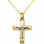 Χρυσός βαπτιστικός σταυρός Κ14 με αλυσίδα