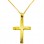 Χρυσός σταυρός Κ14 με αλυσίδα