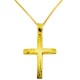 Χρυσός σταυρός Κ14 με αλυσίδα