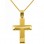 Χρυσός βαπτιστικός σταυρός Κ14 με αλυσίδα