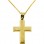 Χρυσός σταυρός Κ14 με αλυσίδα
