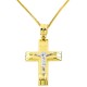 Χρυσός σταυρός Κ14 με αλυσίδα