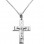 Λευκόχρυσος βαπτιστικός σταυρός Κ14 με αλυσίδα