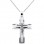 Λευκόχρυσος μασίφ σταυρός με τον Εσταυρωμένο Κ14 με αλυσίδα