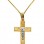 Χρυσός βαπτιστικός σταυρός Κ14 με αλυσίδα