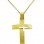Χρυσός βαπτιστικός σταυρός Κ14 με αλυσίδα