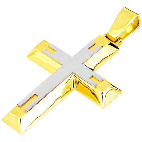 Χρυσός βαπτιστικός σταυρός Κ14 με αλυσίδα