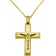 Χρυσός βαπτιστικός σταυρός Κ14 με αλυσίδα