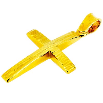 Χρυσός σταυρός Κ14 με αλυσίδα