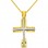 Χρυσός βαπτιστικός σταυρός Κ14 με αλυσίδα