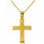Χρυσός σταυρός Κ14 με αλυσίδα