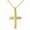 Χρυσός σταυρός Κ14 με αλυσίδα
