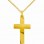 Χρυσός βαπτιστικός σταυρός Κ14 με αλυσίδα