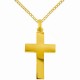 Χρυσός βαπτιστικός σταυρός Κ14 με αλυσίδα