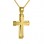 Χρυσός μασίφ ματ σταυρός Κ14 με αλυσίδα