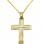 Χρυσός βαπτιστικός σταυρός Κ14 με αλυσίδα