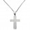 Λευκόχρυσος σταυρός Κ9 με αλυσίδα