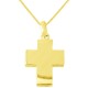 Χρυσός βαπτιστικός σταυρός Κ14 με αλυσίδα