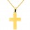 Χρυσός βαπτιστικός σταυρός Κ14 με αλυσίδα