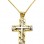 Χρυσός βαπτιστικός σταυρός Κ14 με αλυσίδα