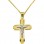 Χρυσός μασίφ βαπτιστικός σταυρός Κ14 με αλυσίδα