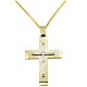Χρυσός βαπτιστικός σταυρός Κ14 με αλυσίδα