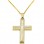 Χρυσός βαπτιστικός σταυρός Κ14 με αλυσίδα