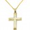 Χρυσός βαπτιστικός σταυρός Κ14 με αλυσίδα