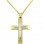 Χρυσός βαπτιστικός σταυρός Κ14 με αλυσίδα