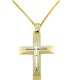 Χρυσός βαπτιστικός σταυρός Κ14 με αλυσίδα