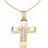 Χρυσός βαπτιστικός σταυρός Κ14 με αλυσίδα