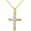 Χρυσός σταυρός Κ9 με αλυσίδα