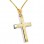 Χρυσός σταυρός βάπτισης αρραβώνα Κ14 με αλυσίδα