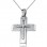 Ανδρικός λευκόχρυσος σταυρός Κ14 με αλυσίδα