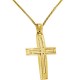 Χρυσός σταυρός βάπτισης αρραβώνα Κ14 με αλυσίδα