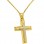 Χρυσός σταυρός βάπτισης αρραβώνα Κ14 με αλυσίδα