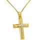 Χρυσός σταυρός βάπτισης αρραβώνα Κ14 με αλυσίδα